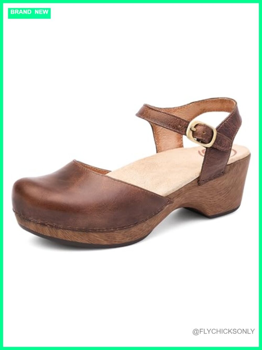 Dansko Sam Leather Platform Sandals Comfort Support Dress Sandals